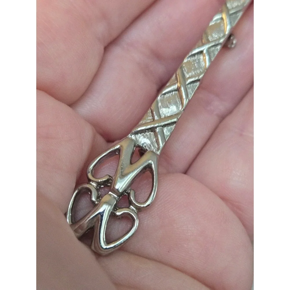 Scottish Celtic Pewter Twisting Sword Kilt Pin Brooch Vintage